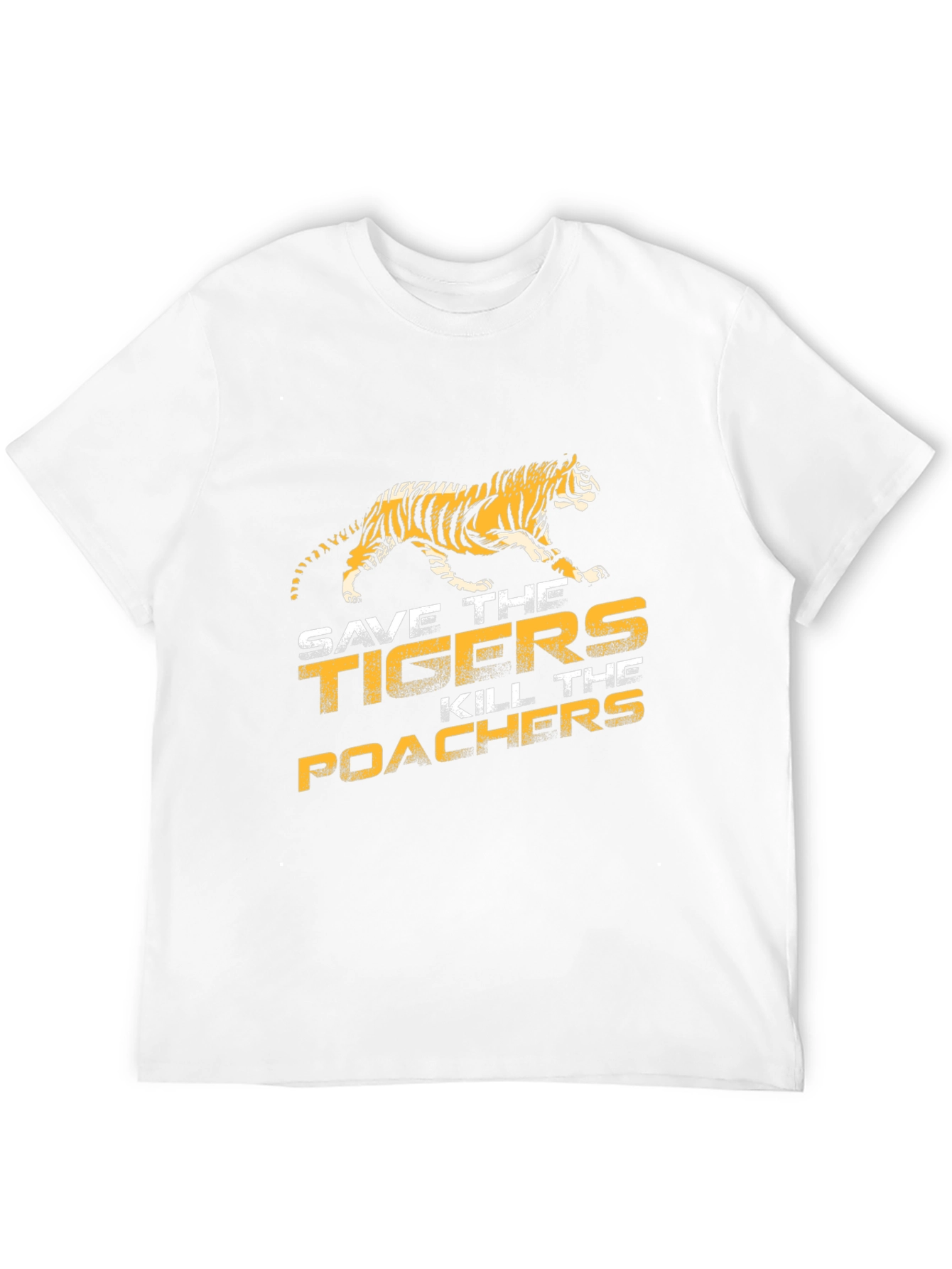 Save The Tigers Graphic Tee - Black Cotton T-Shirt