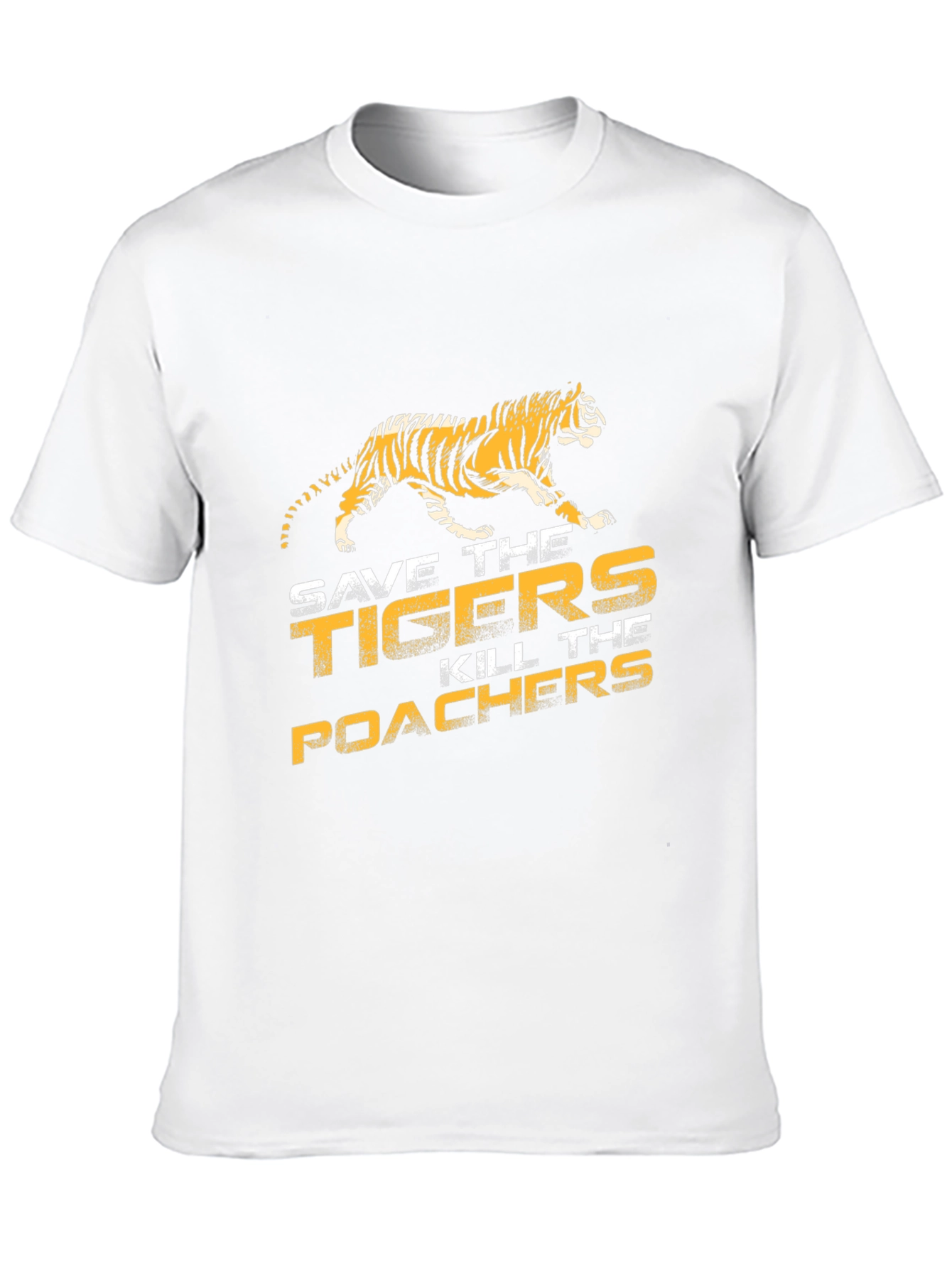Save The Tigers Graphic Tee - Black Cotton T-Shirt