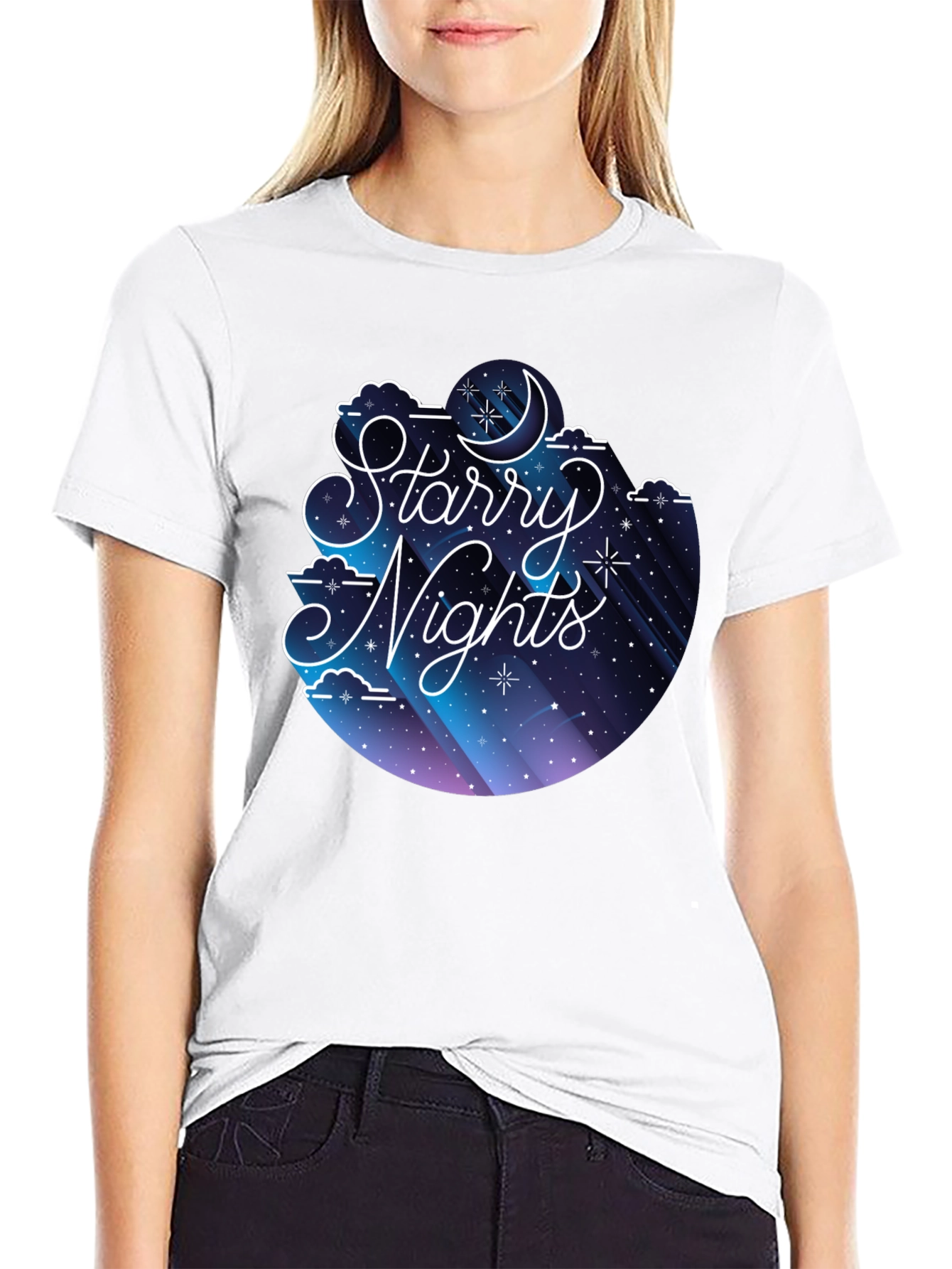 Starry Nights Graphic Tee - Soft Cotton Blend