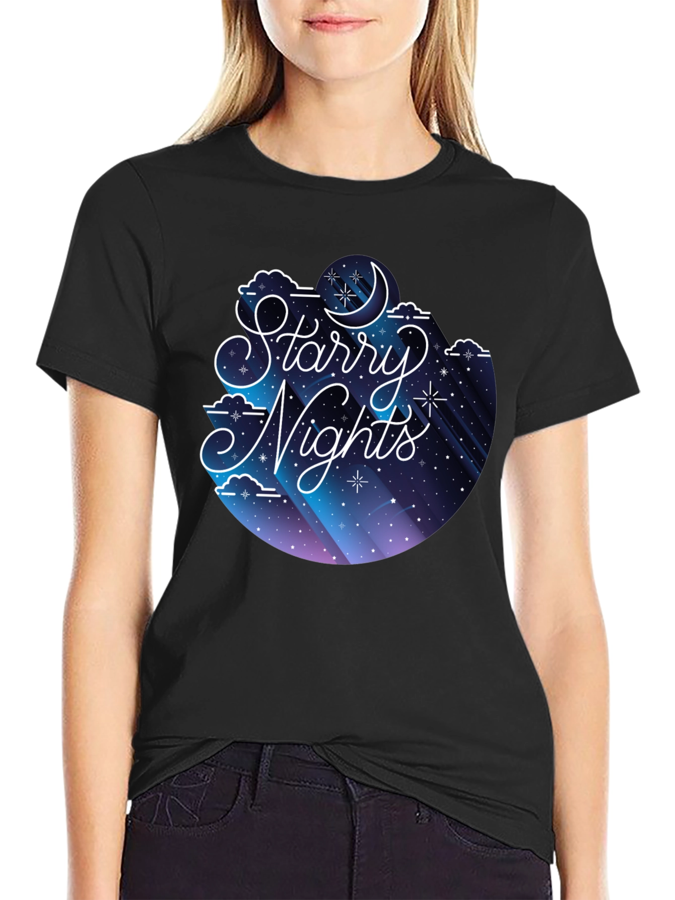 Starry Nights Graphic Tee - Soft Cotton Blend
