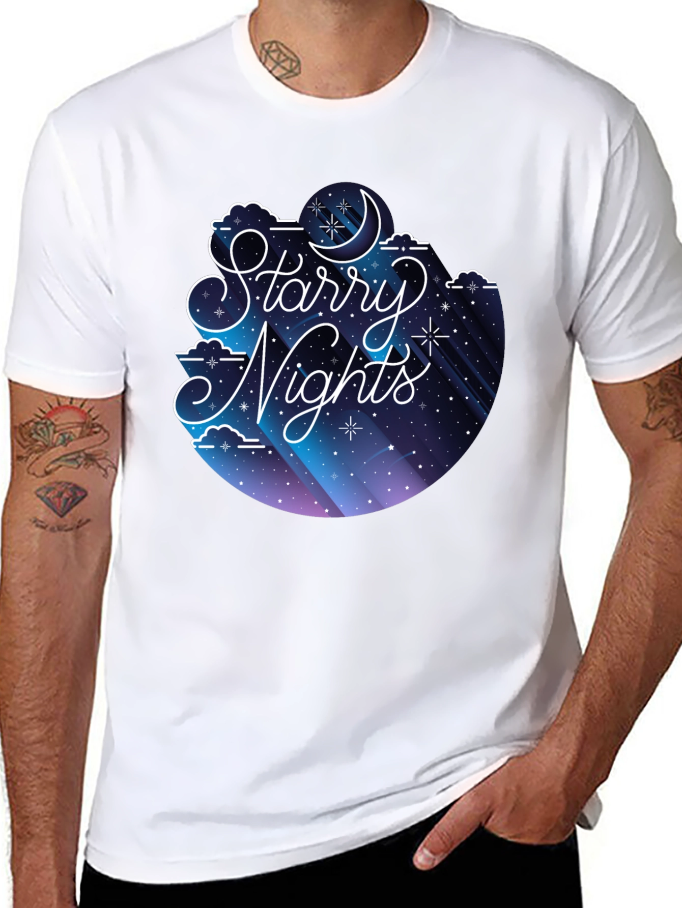 Starry Nights Graphic Tee - Soft Cotton Blend