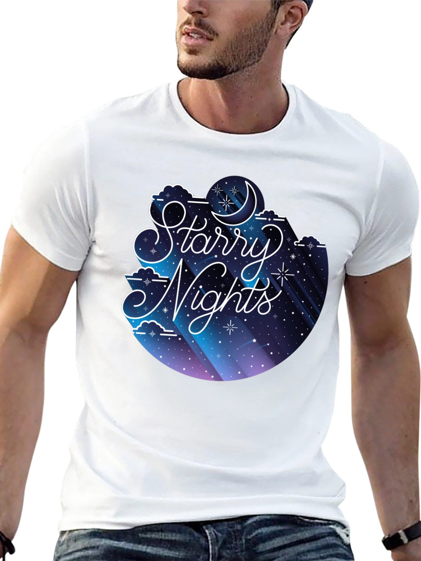 Starry Nights Graphic Tee - Soft Cotton Blend
