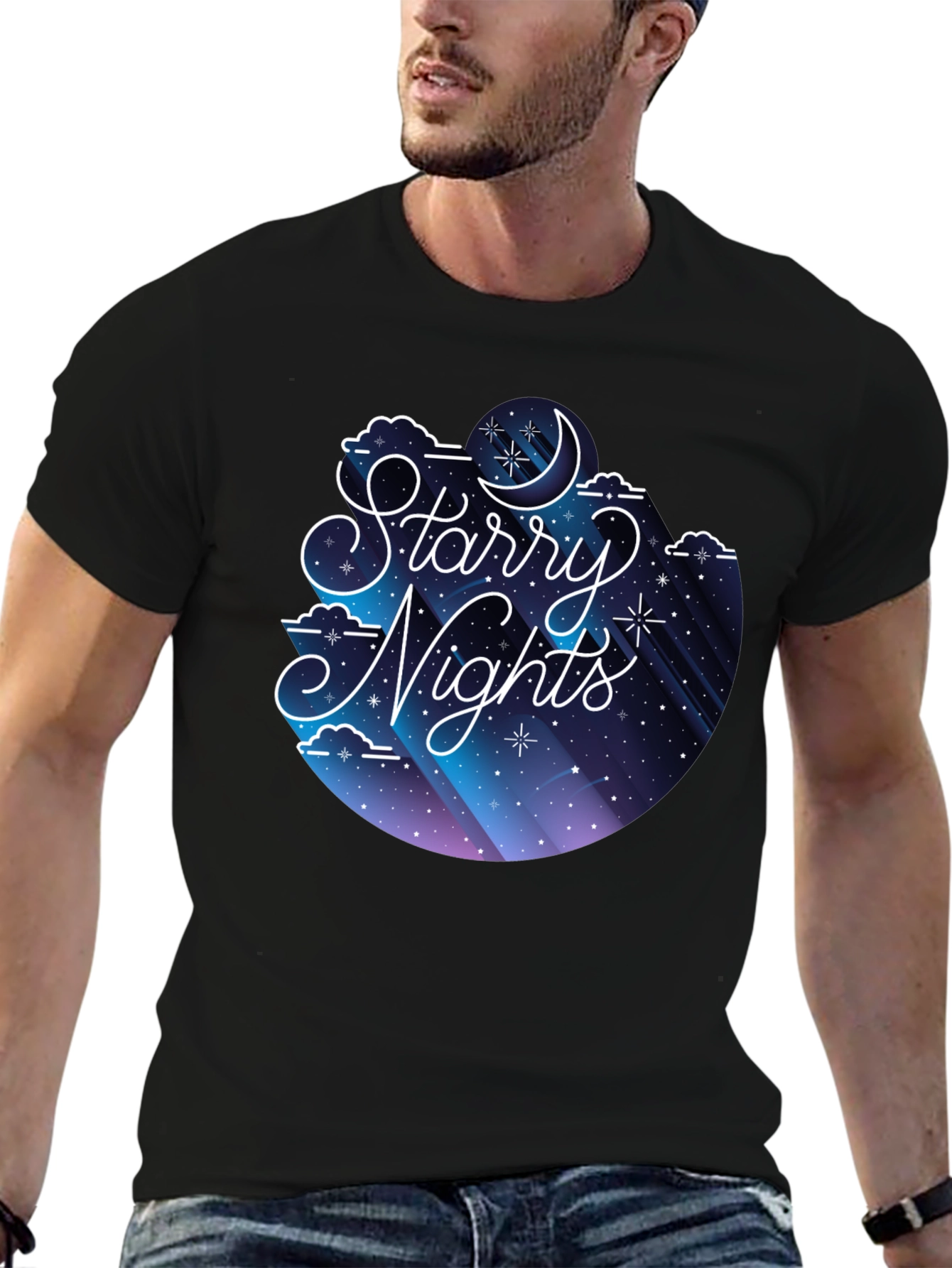 Starry Nights Graphic Tee - Soft Cotton Blend