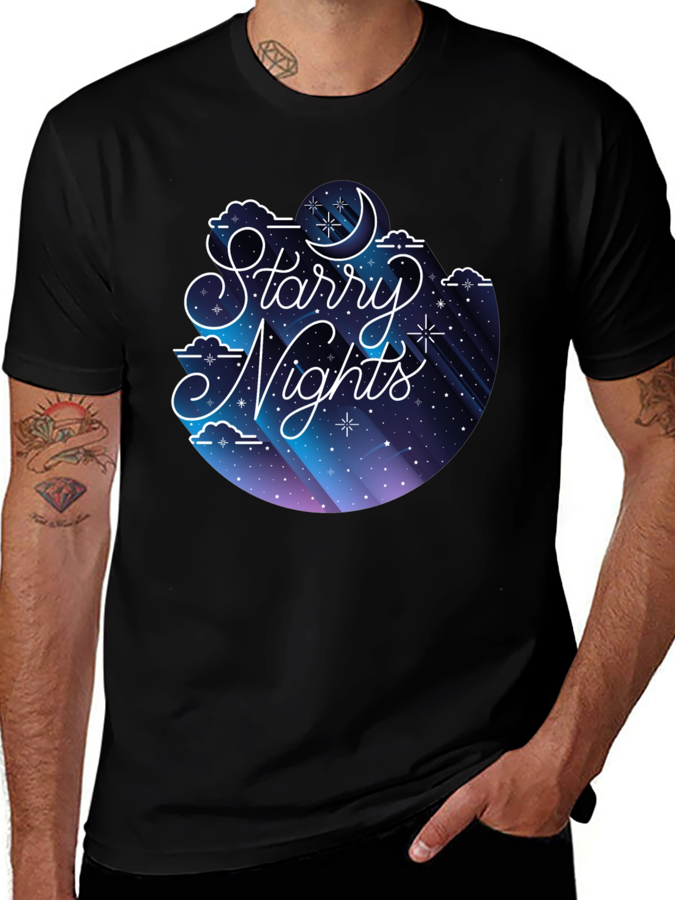 Starry Nights Graphic Tee - Soft Cotton Blend