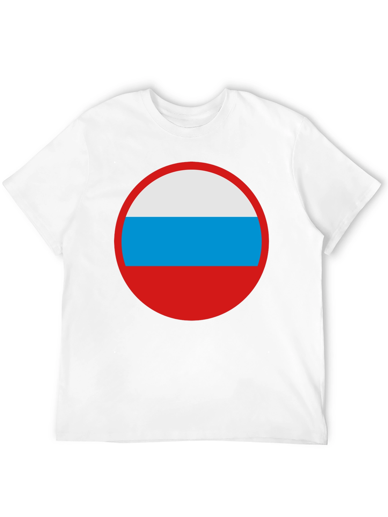 Russian Flag Circle Graphic Tee - Black