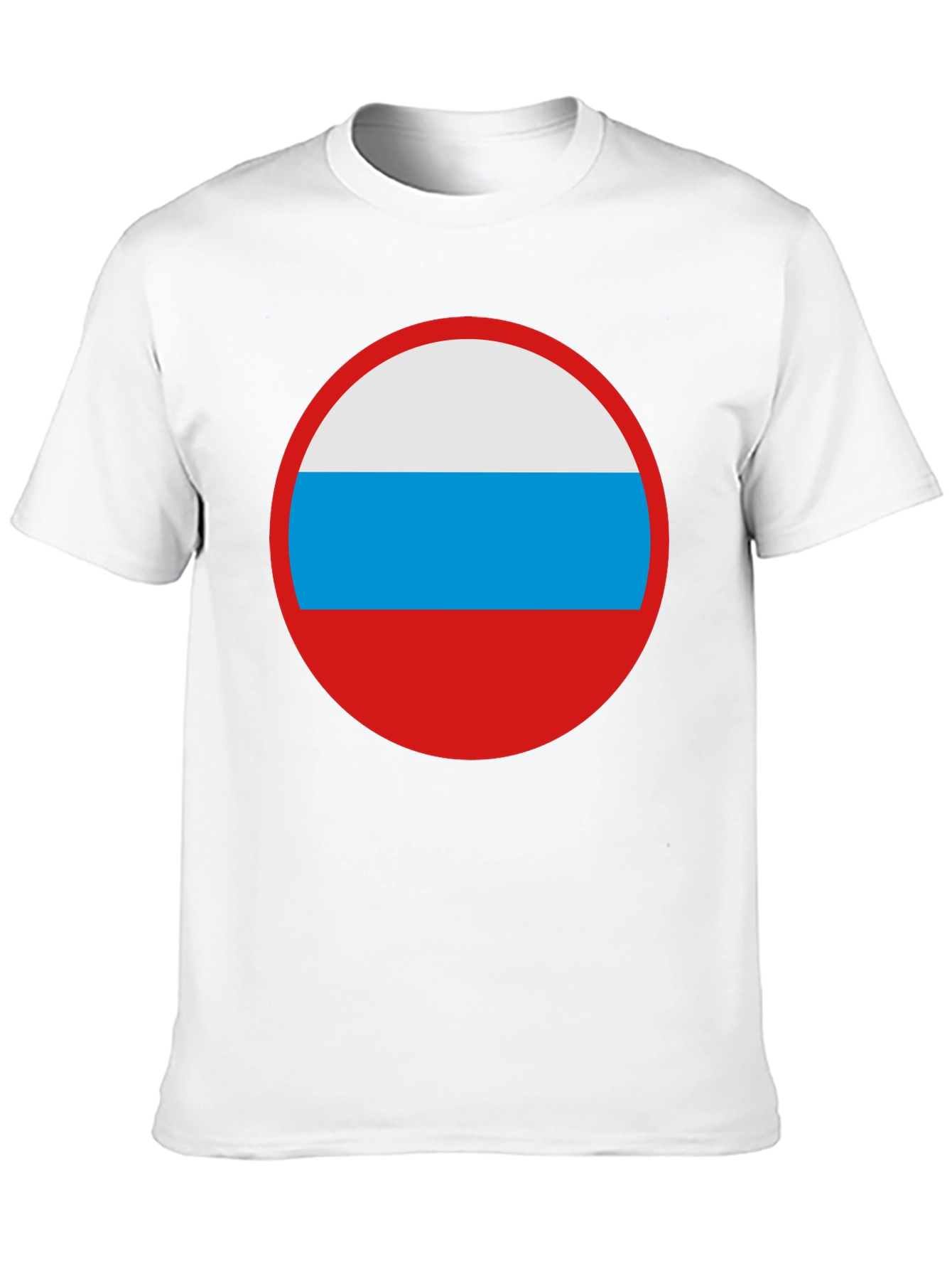 Russian Flag Circle Graphic Tee - Black