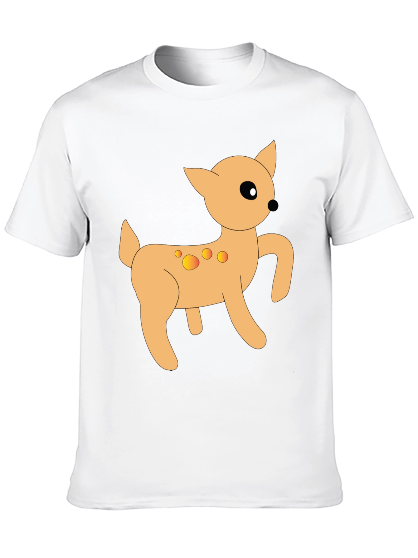 Cartoon Deer Graphic Tee - Stylish Black T-Shirt