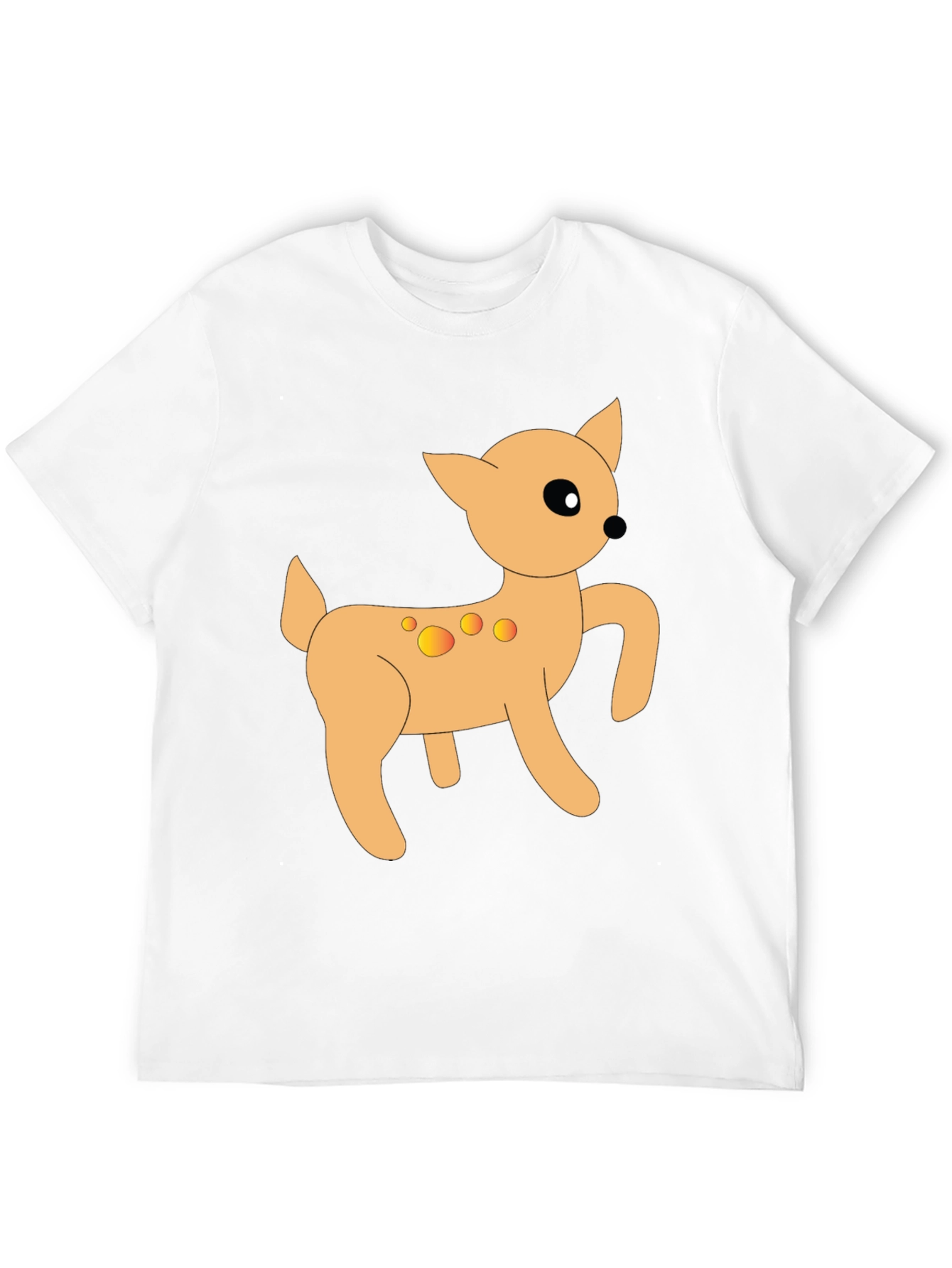 Cartoon Deer Graphic Tee - Stylish Black T-Shirt
