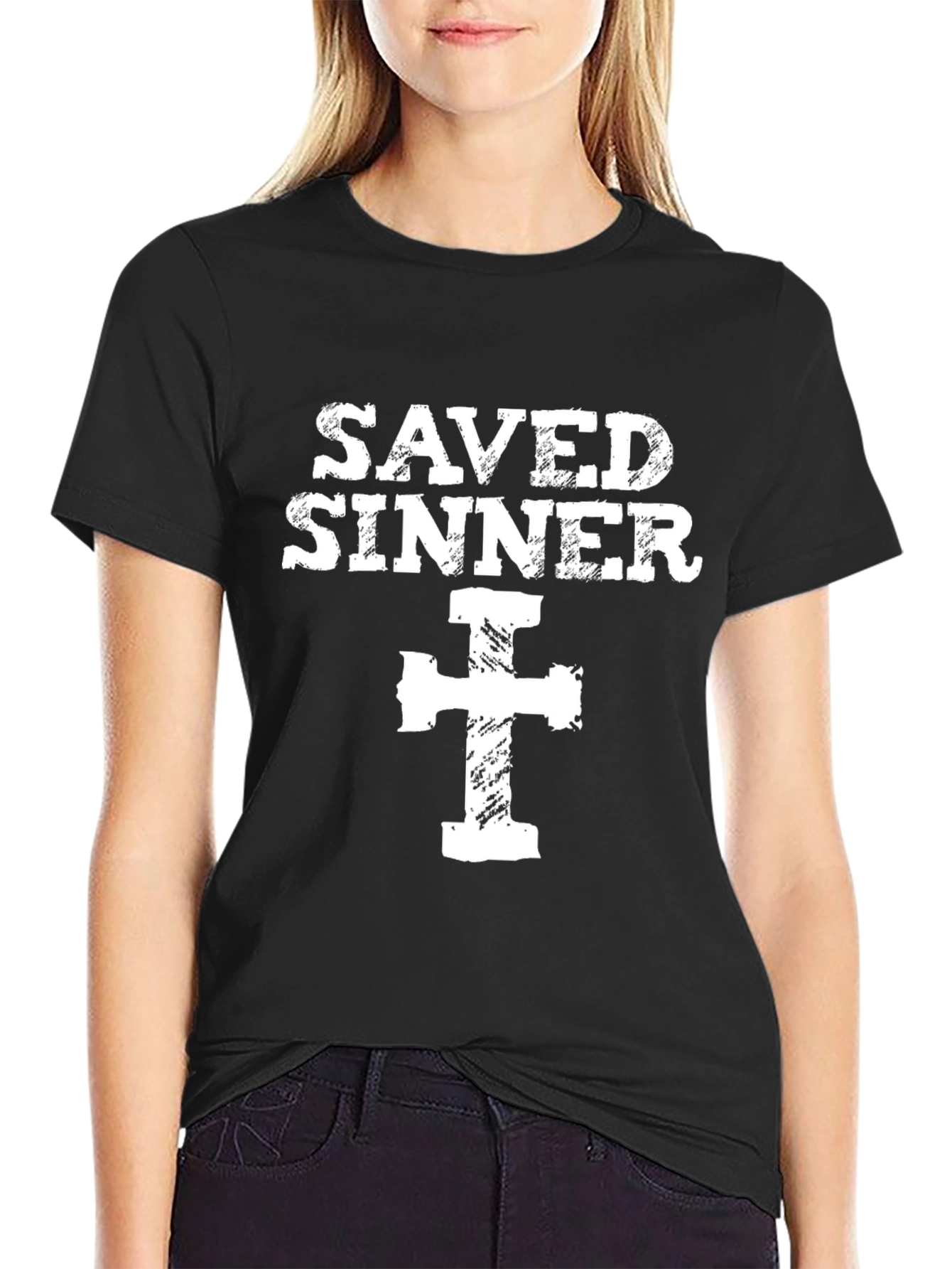 Saved Sinner Graphic Tee - Religious T-Shirt
