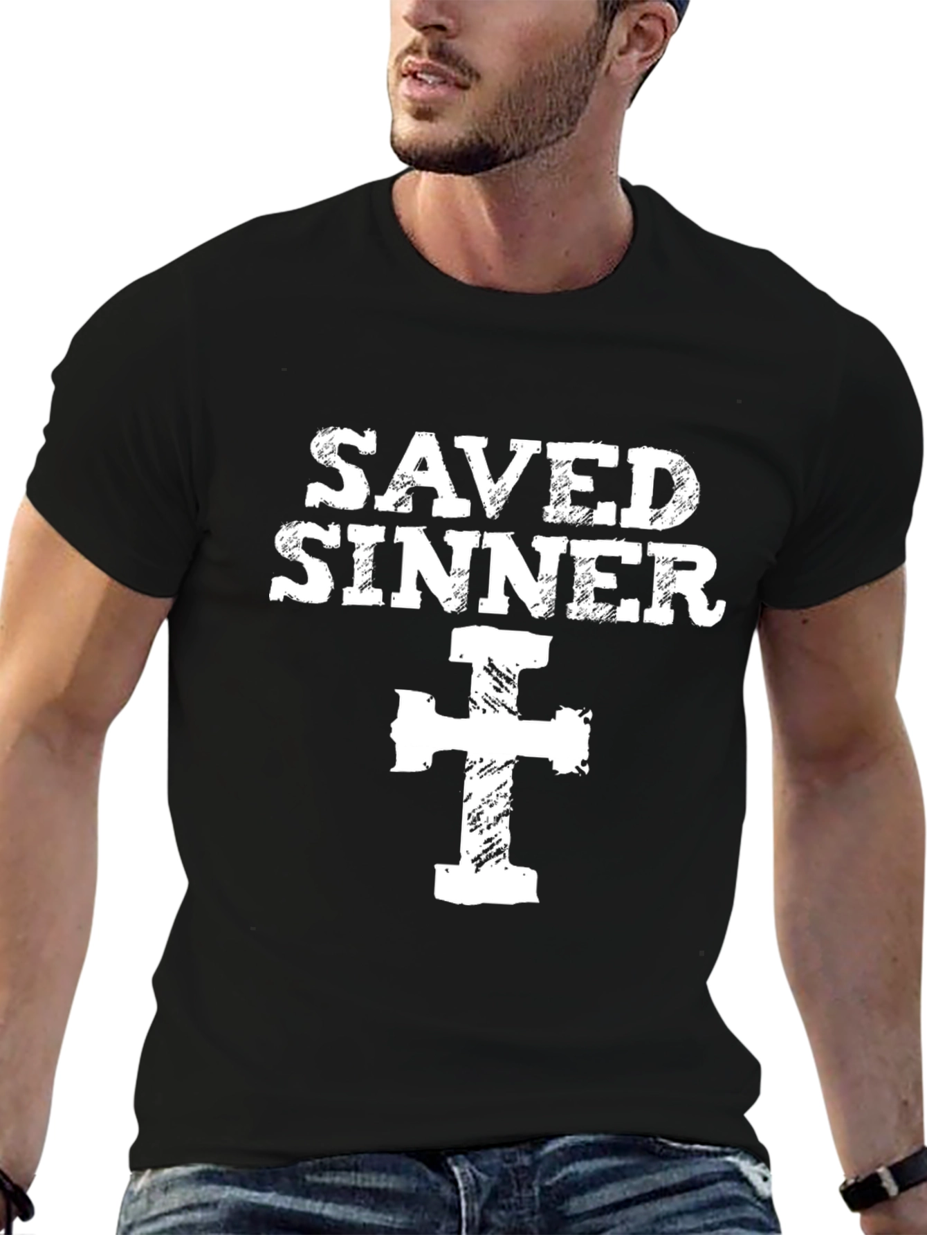 Saved Sinner Graphic Tee - Religious T-Shirt