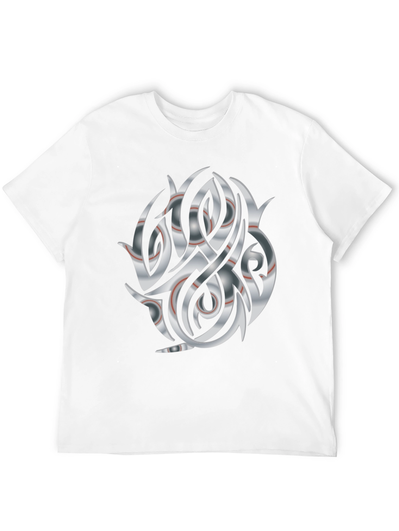 Abstract Tribal Graphic Black Tee