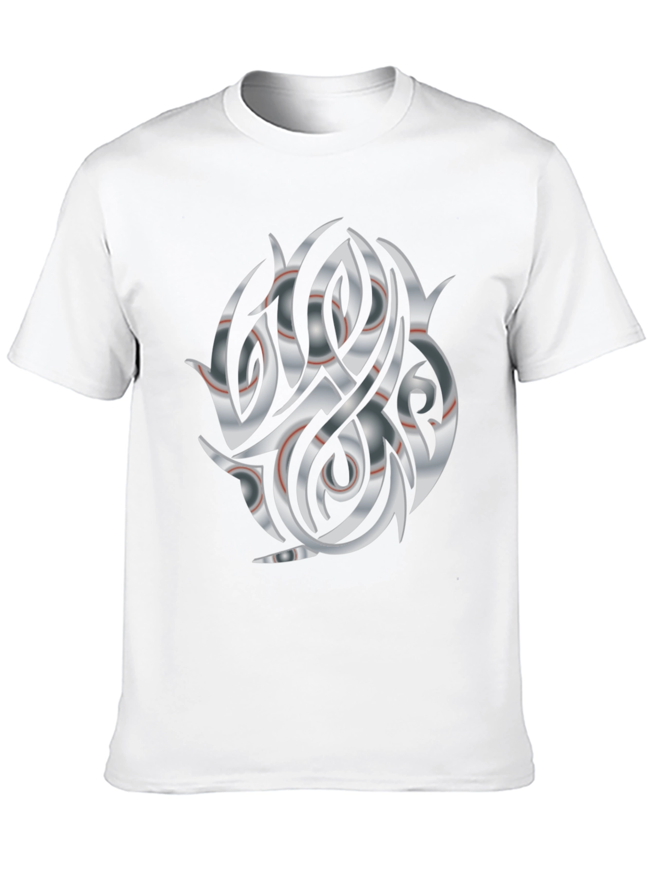 Abstract Tribal Graphic Black Tee
