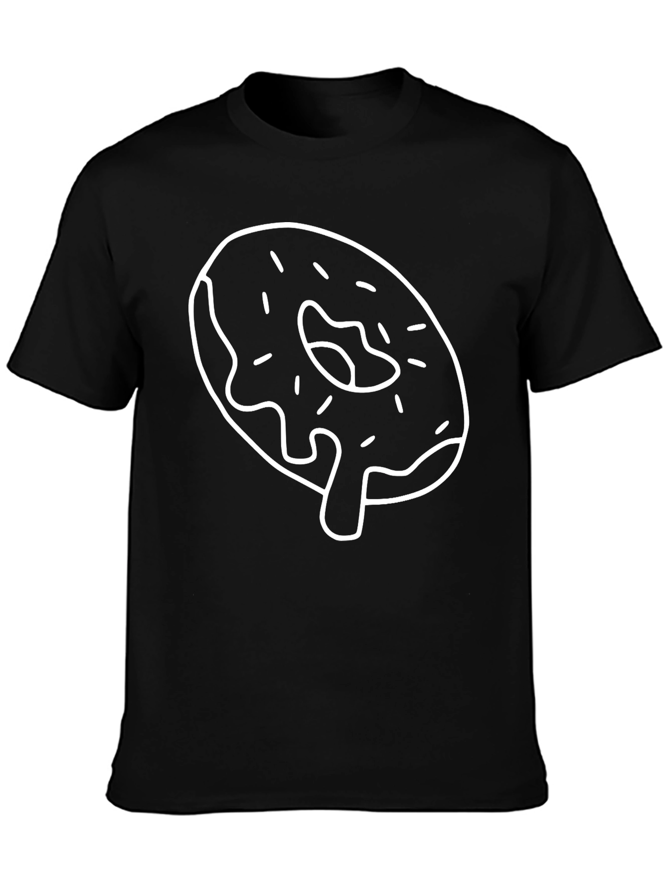 Donut Graphic Tee - Black Cotton Blend