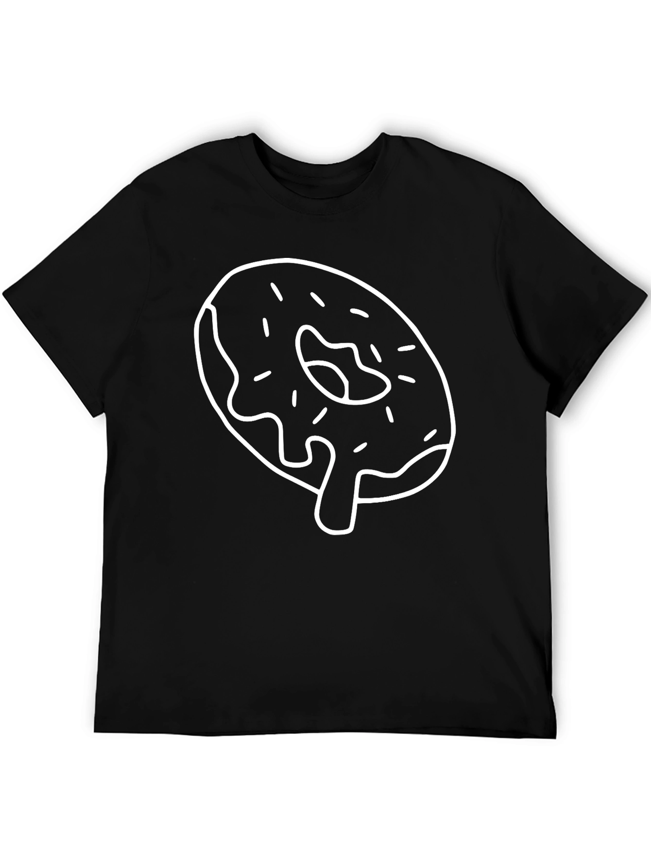 Donut Graphic Tee - Black Cotton Blend