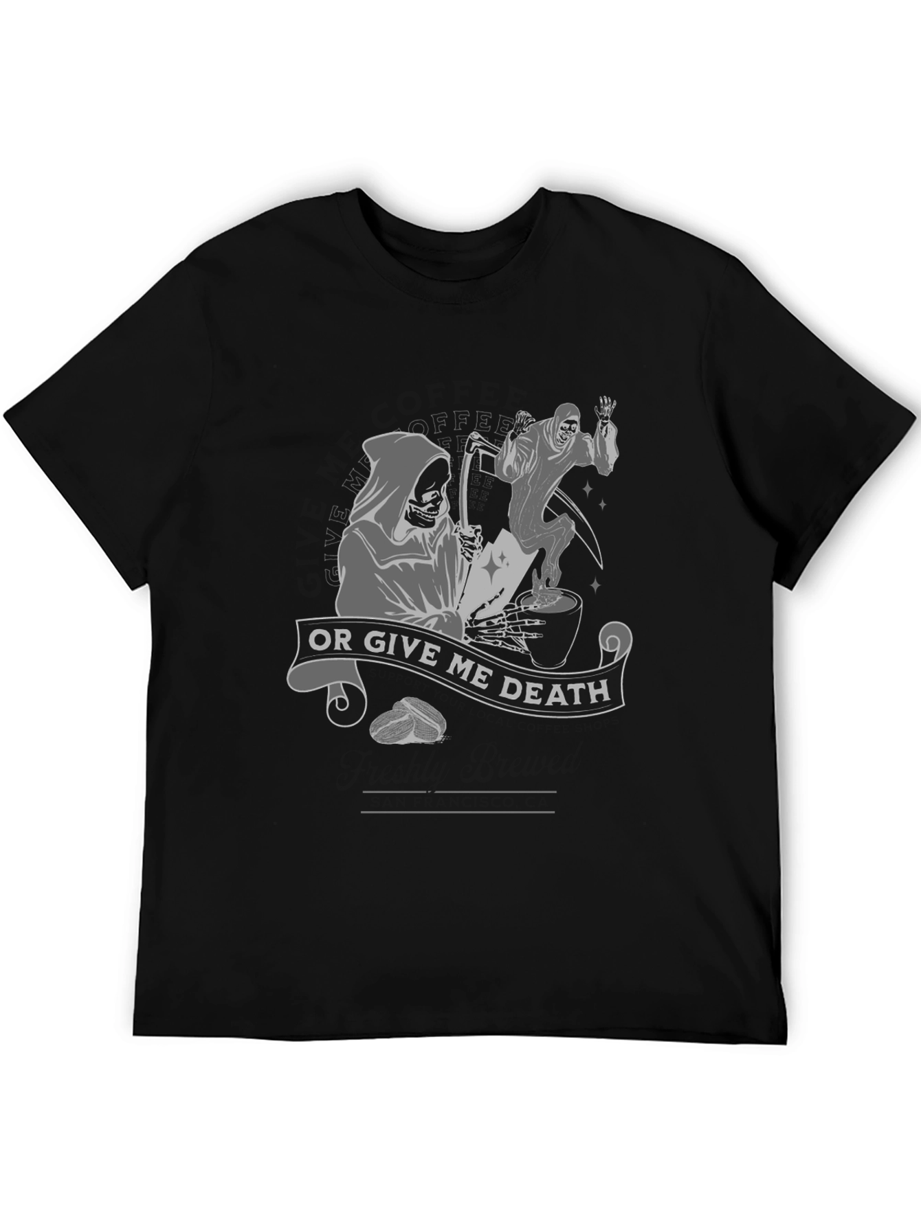 Coffee or Death Graphic Tee - Black