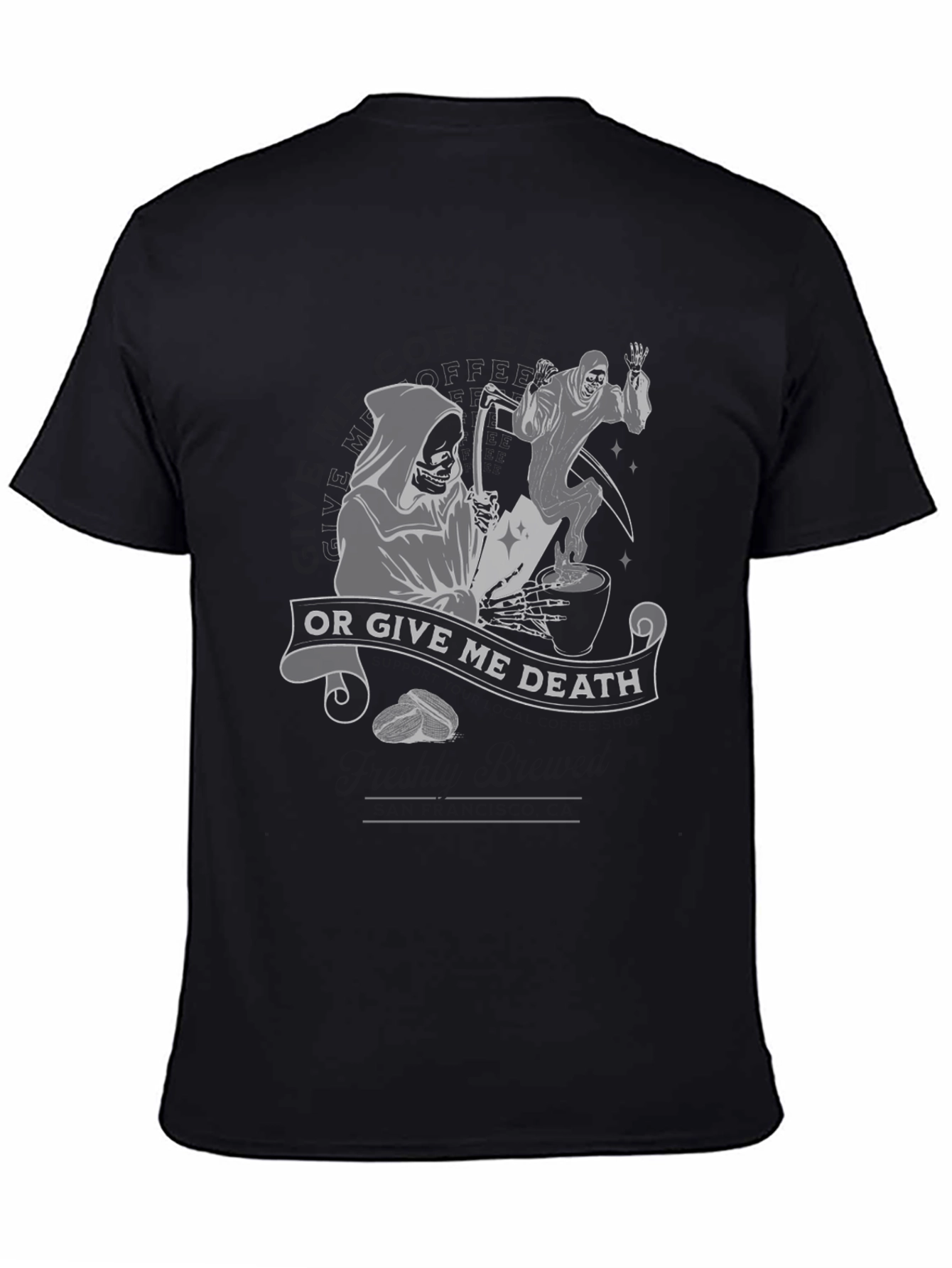 Coffee or Death Graphic Tee - Black