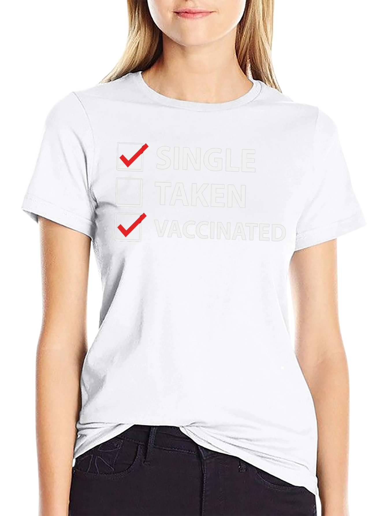 Single & Vaccinated T-Shirt - Funny Dating Tee