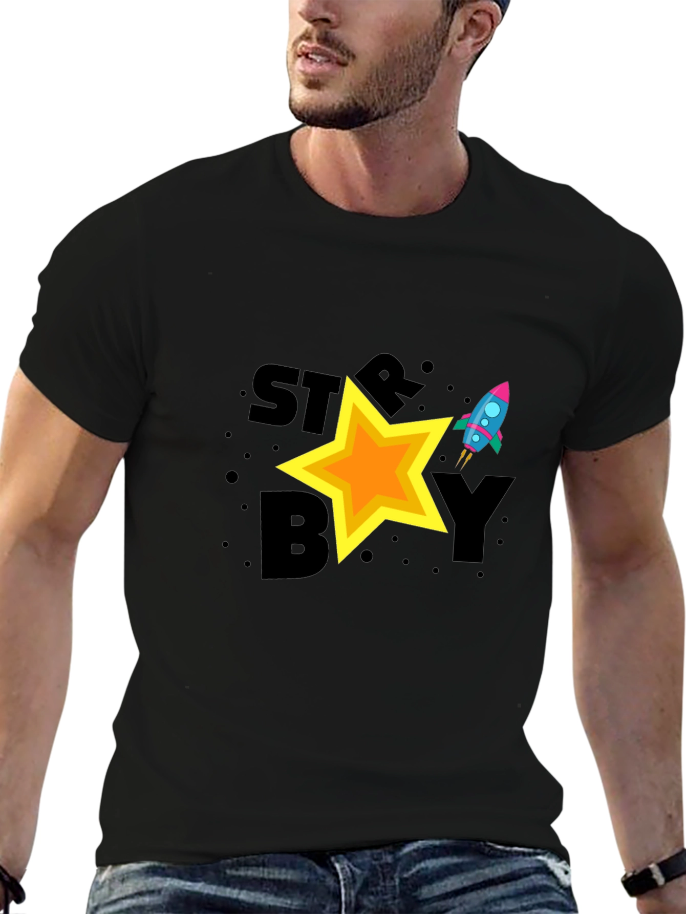 Starboy Graphic Tee - Cool Space Rocket Design
