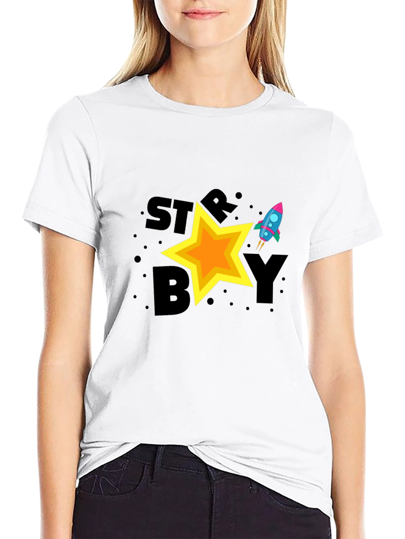 Starboy Graphic Tee - Cool Space Rocket Design