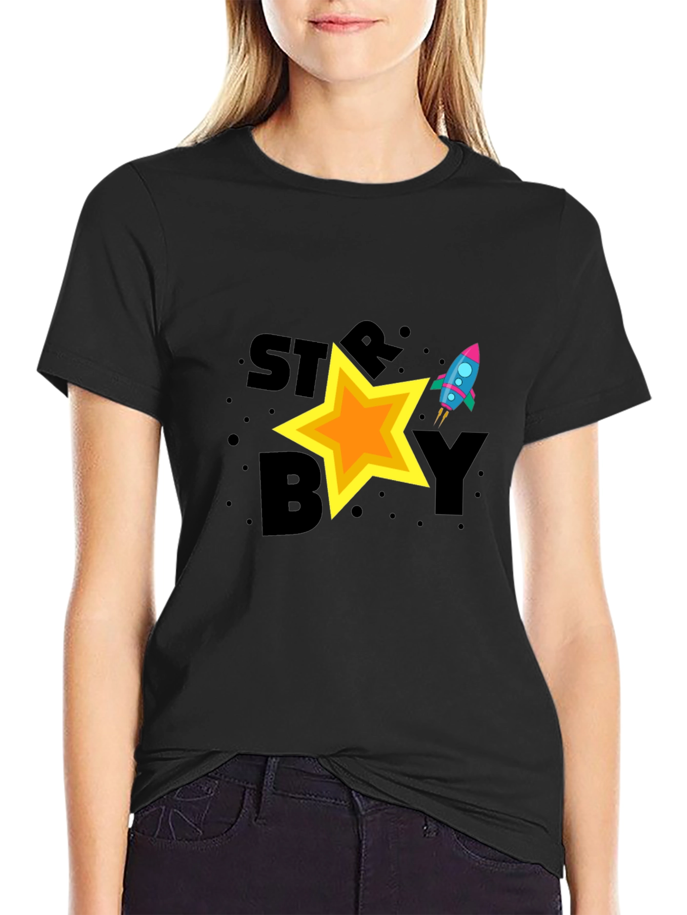 Starboy Graphic Tee - Cool Space Rocket Design
