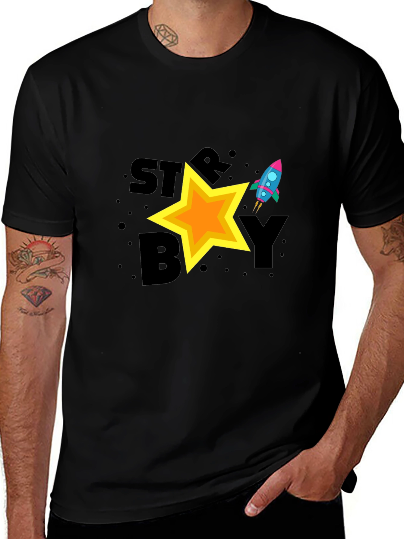 Starboy Graphic Tee - Cool Space Rocket Design