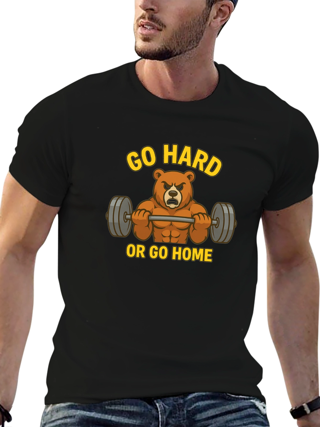 Go Hard or Go Home Bear Gym T-Shirt