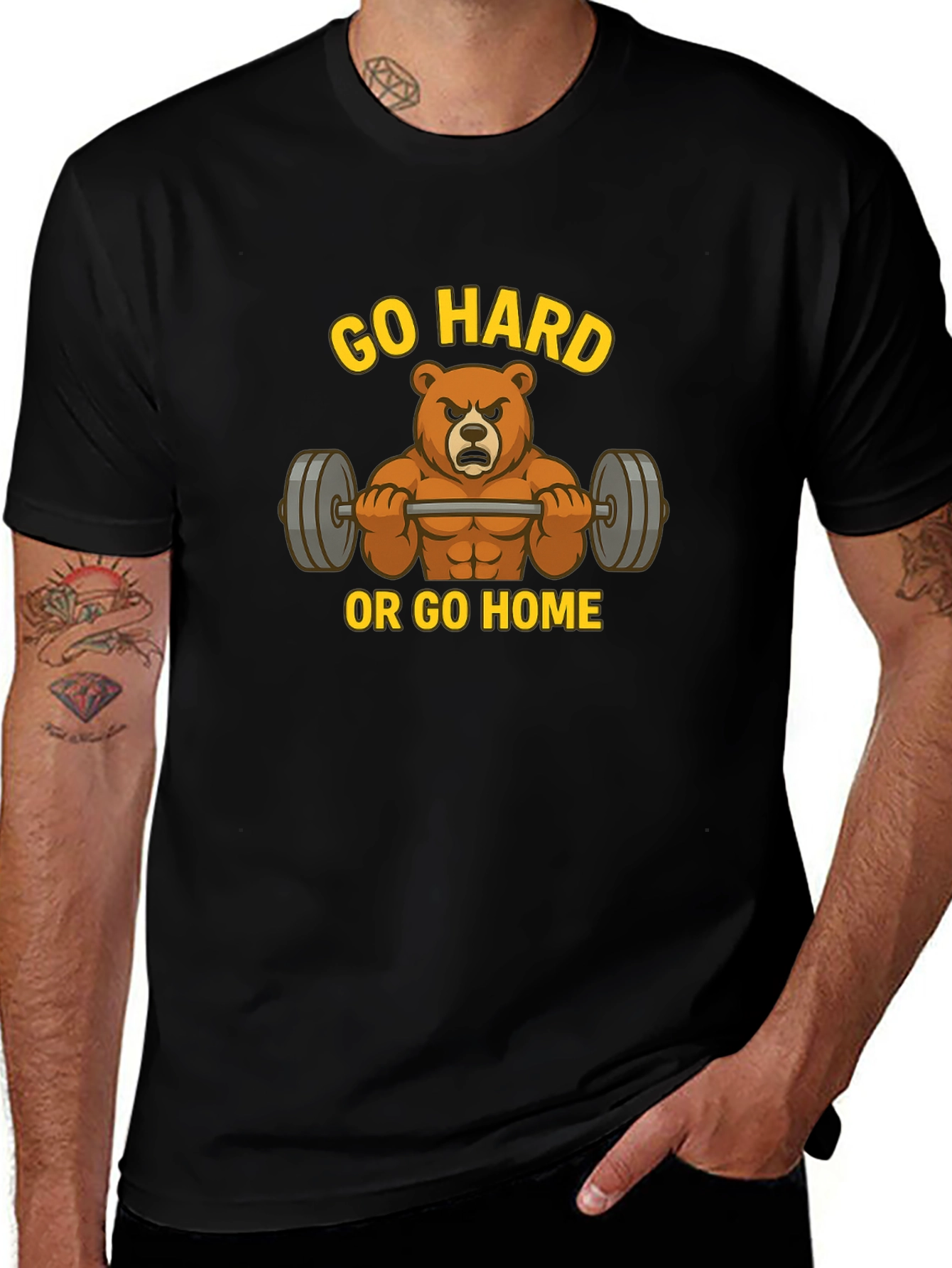 Go Hard or Go Home Bear Gym T-Shirt