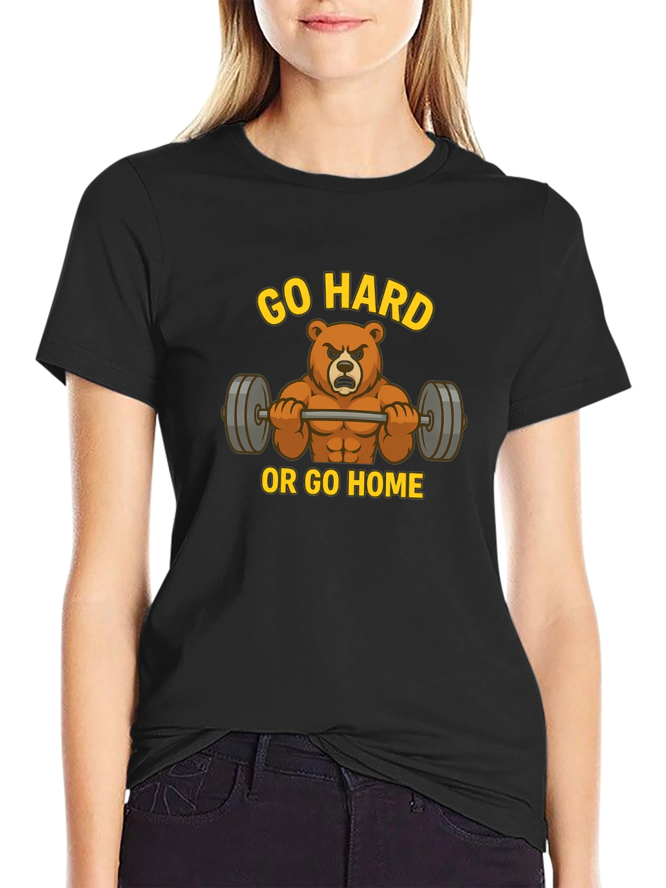Go Hard or Go Home Bear Gym T-Shirt