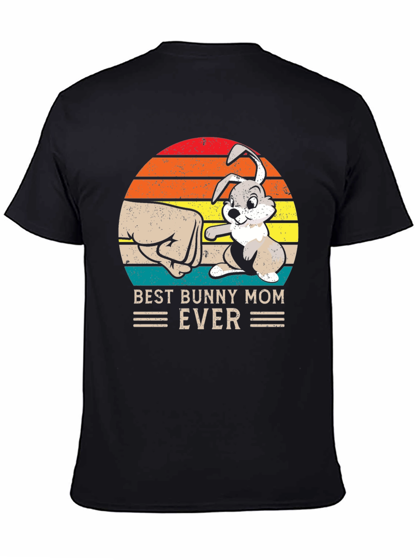 Best Bunny Mom Ever Black T-Shirt