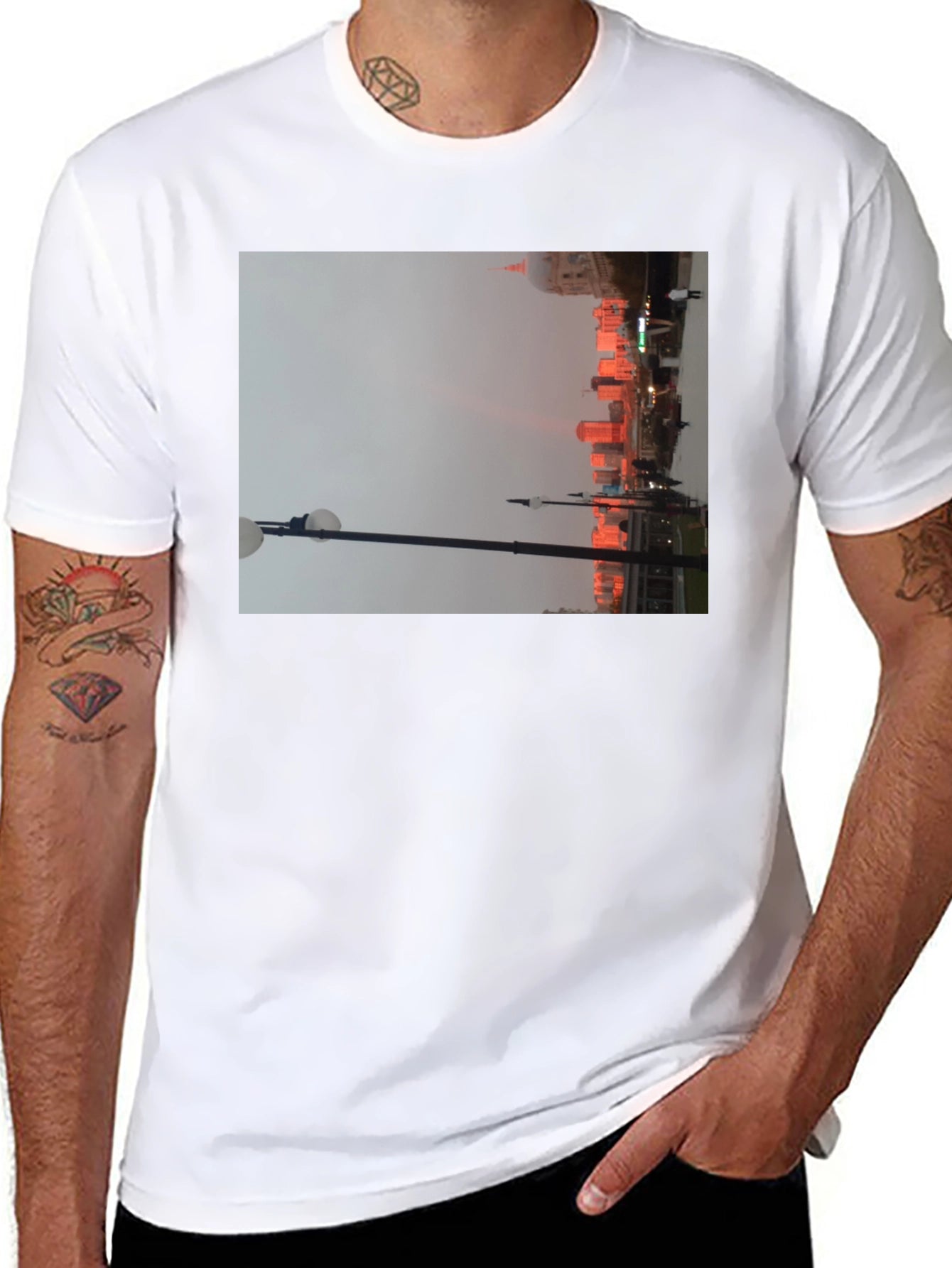 Cityscape T-Shirt - Urban Lights Design