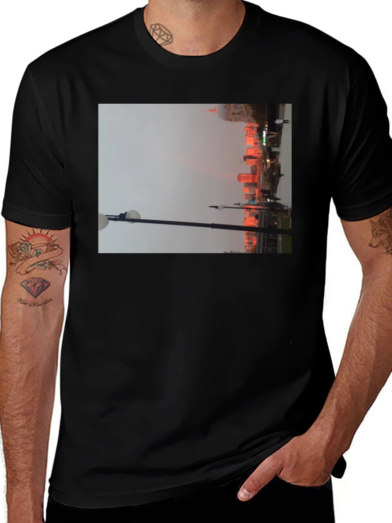 Cityscape T-Shirt - Urban Lights Design