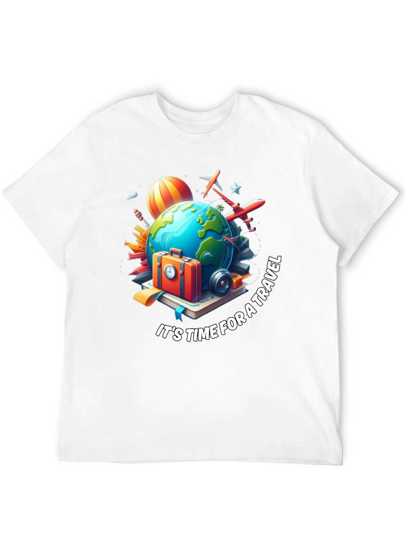 Travel Time Graphic T-Shirt - Black