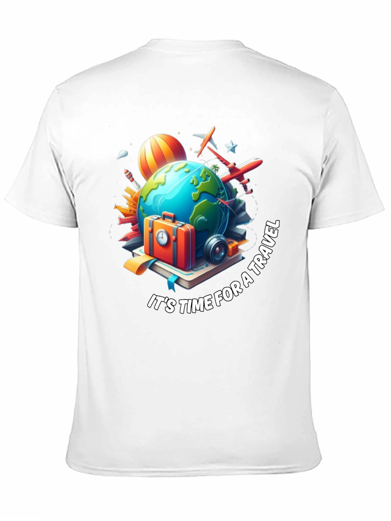 Travel Time Graphic T-Shirt - Black