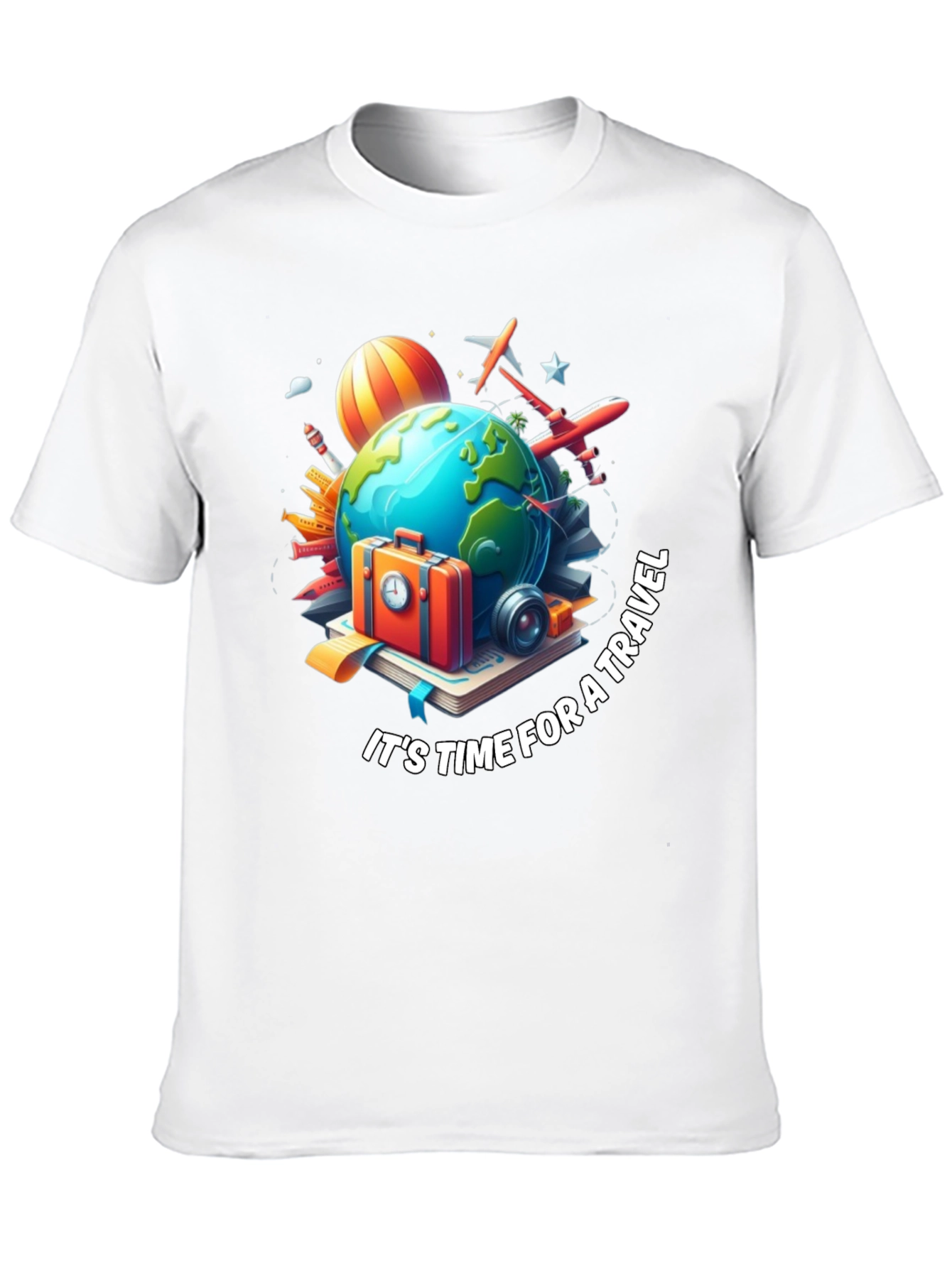 Travel Time Graphic T-Shirt - Black