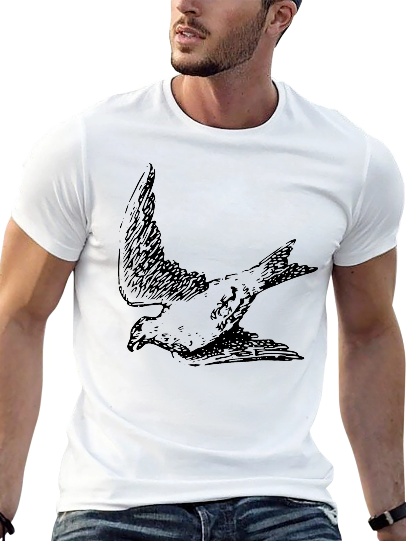 Black Bird Graphic Tee - Comfort Fit