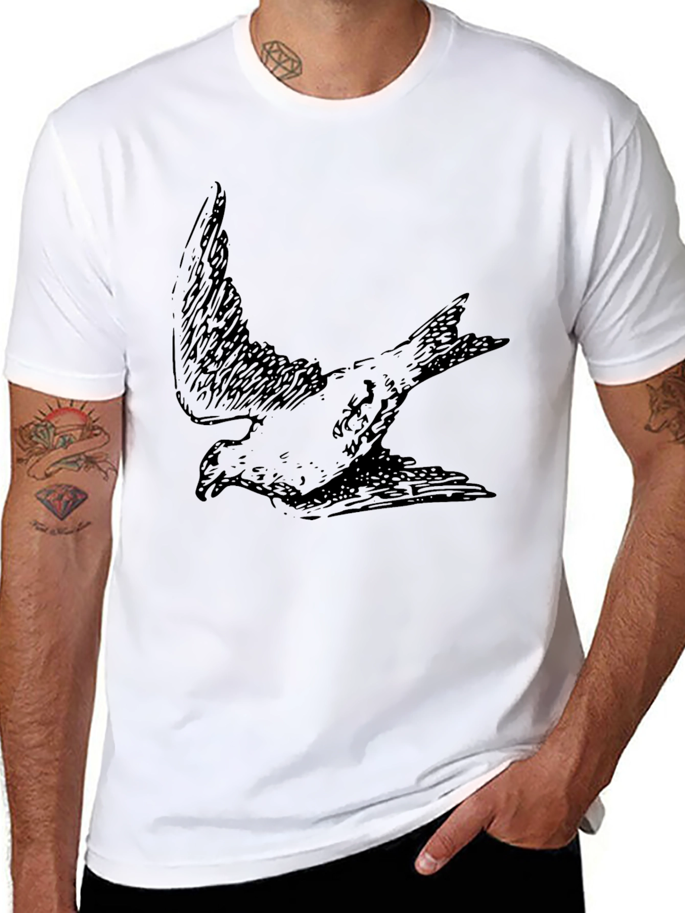 Black Bird Graphic Tee - Comfort Fit