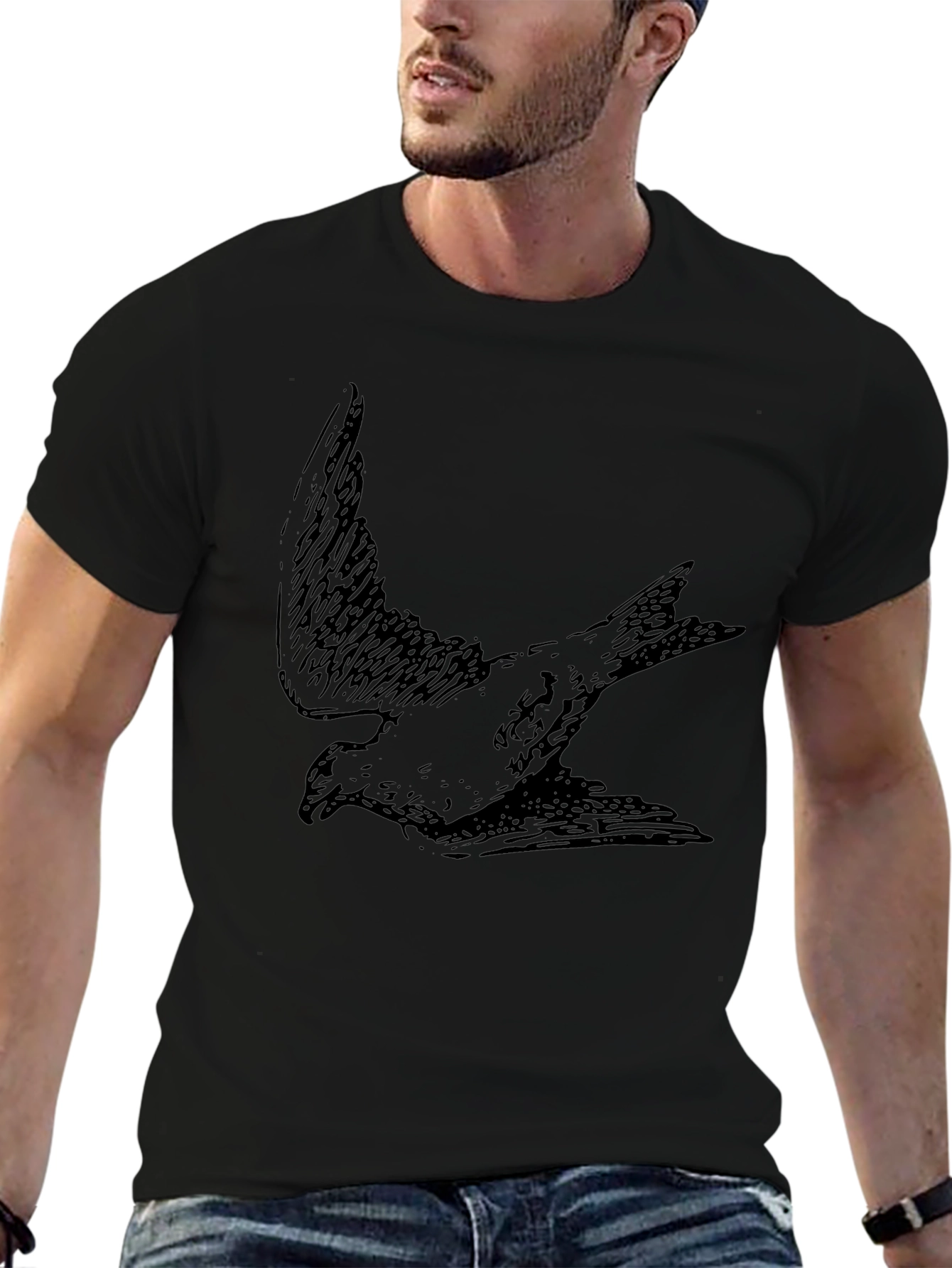 Black Bird Graphic Tee - Comfort Fit