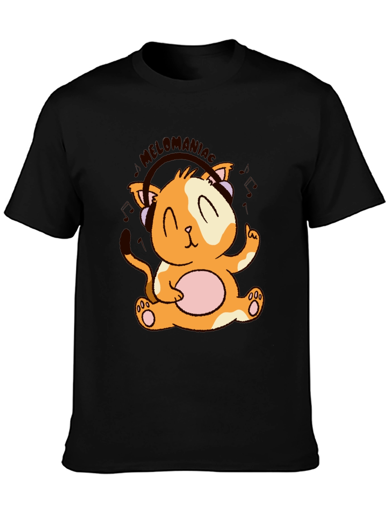 Melomania Cat T-Shirt - Cute Animal Design Tee