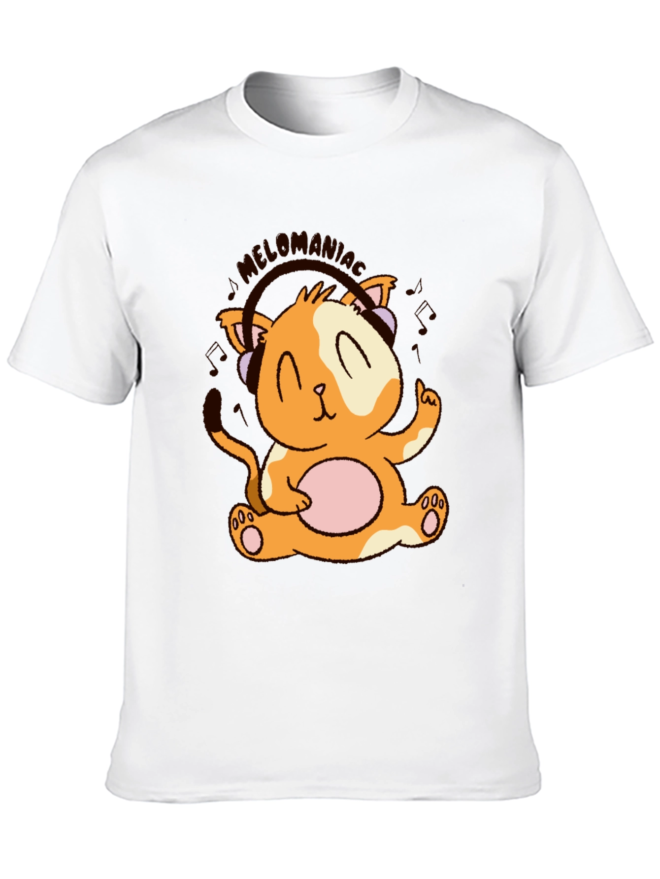 Melomania Cat T-Shirt - Cute Animal Design Tee