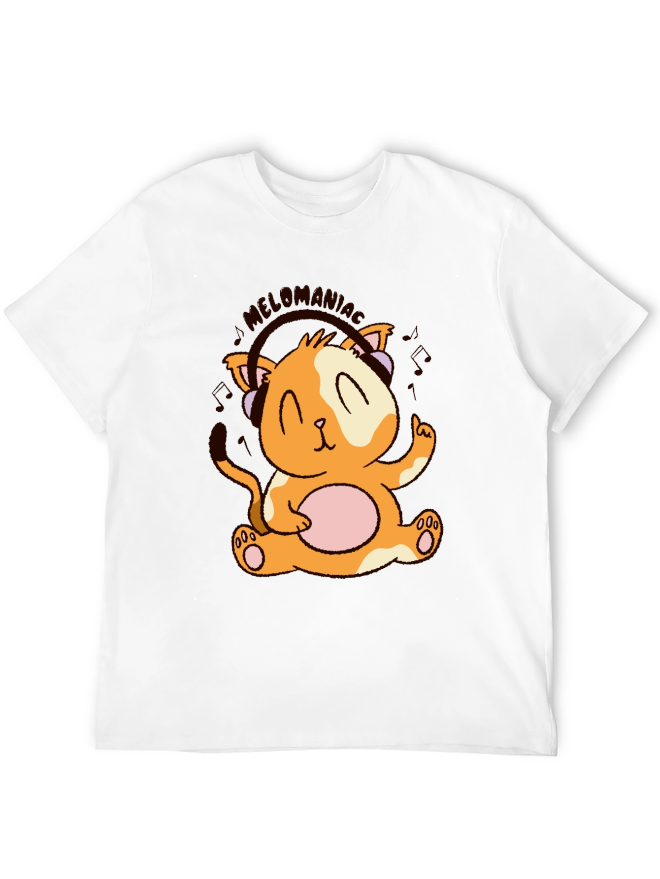 Melomania Cat T-Shirt - Cute Animal Design Tee