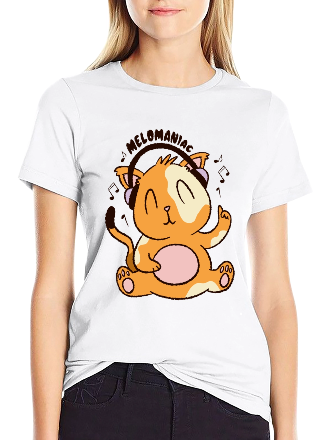 Melomania Cat T-Shirt - Cute Animal Design Tee