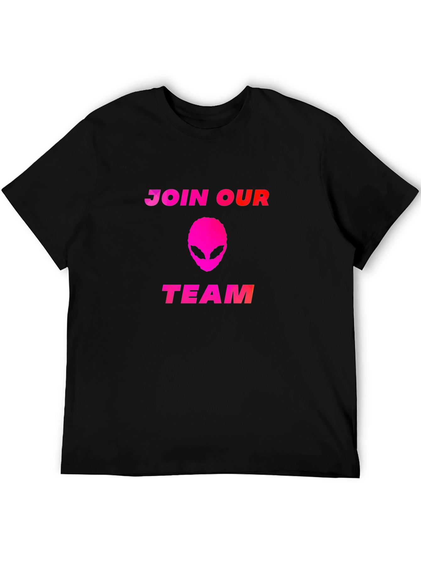 Join Our Team Alien T-Shirt - Black Cotton Blend
