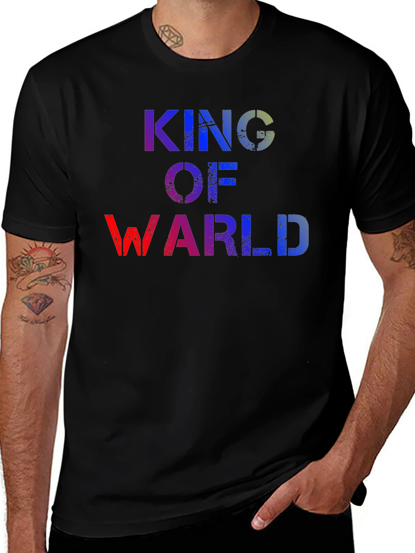 King of Warl T-Shirt - Distressed Graphic Tee