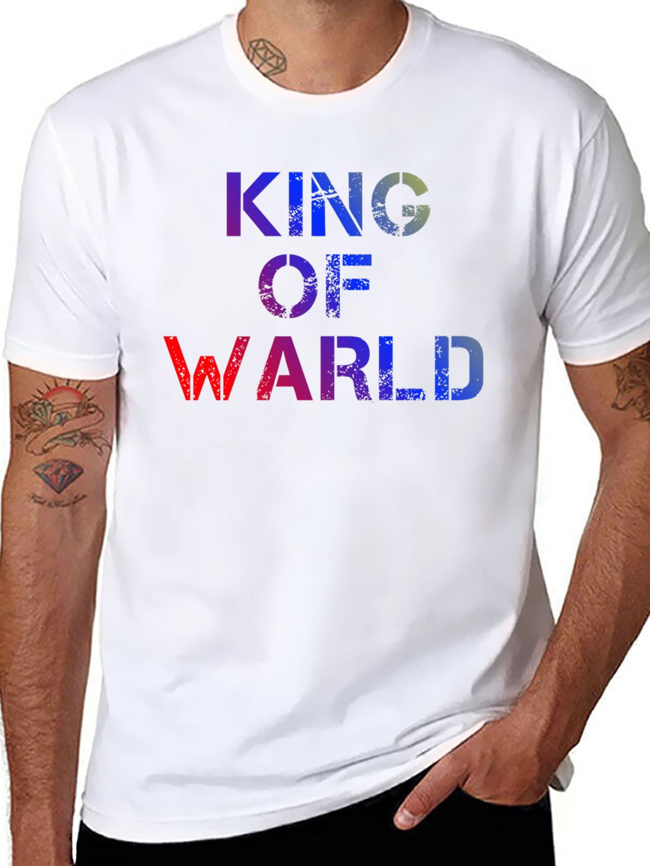 King of Warl T-Shirt - Distressed Graphic Tee