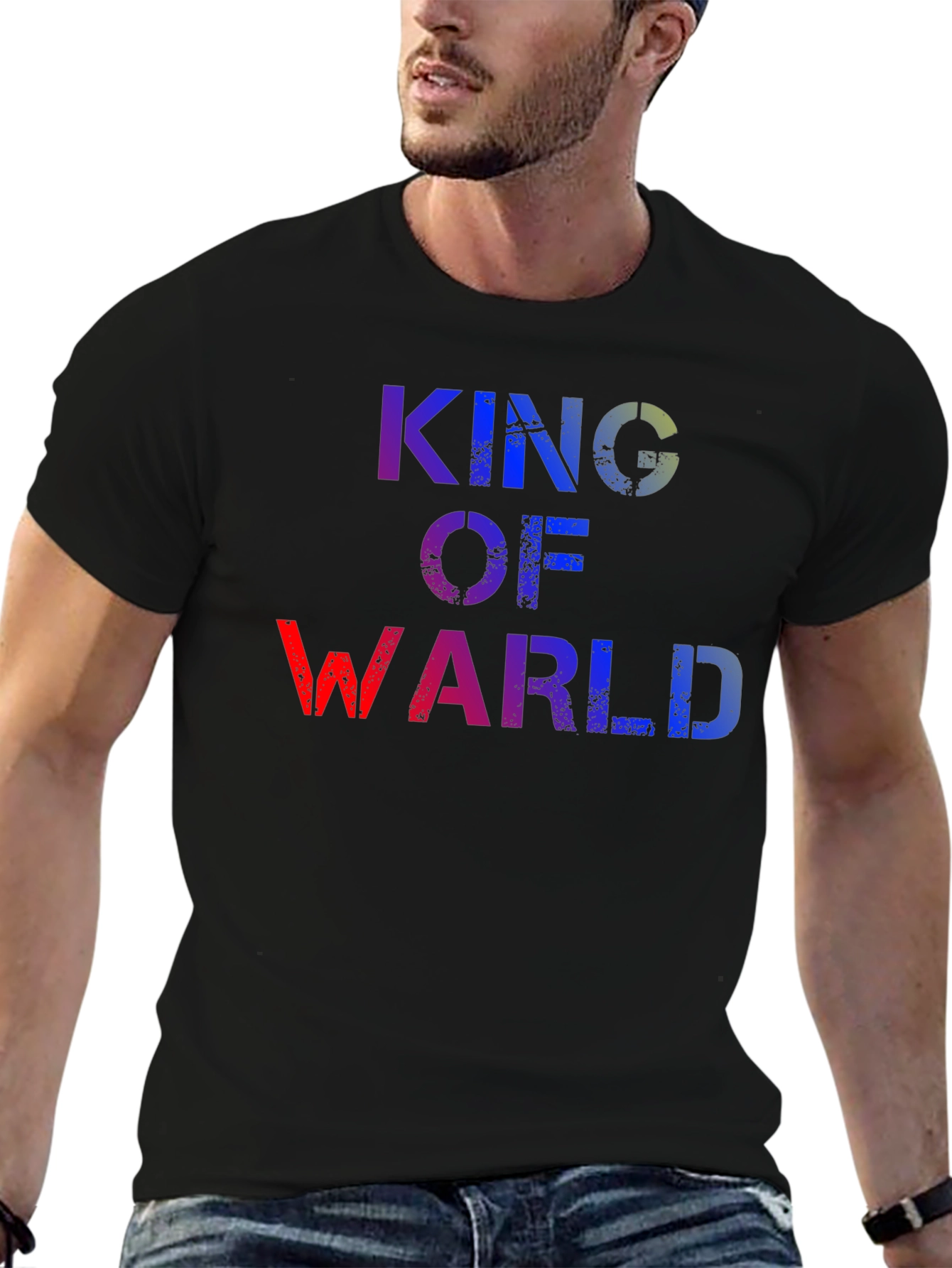 King of Warl T-Shirt - Distressed Graphic Tee
