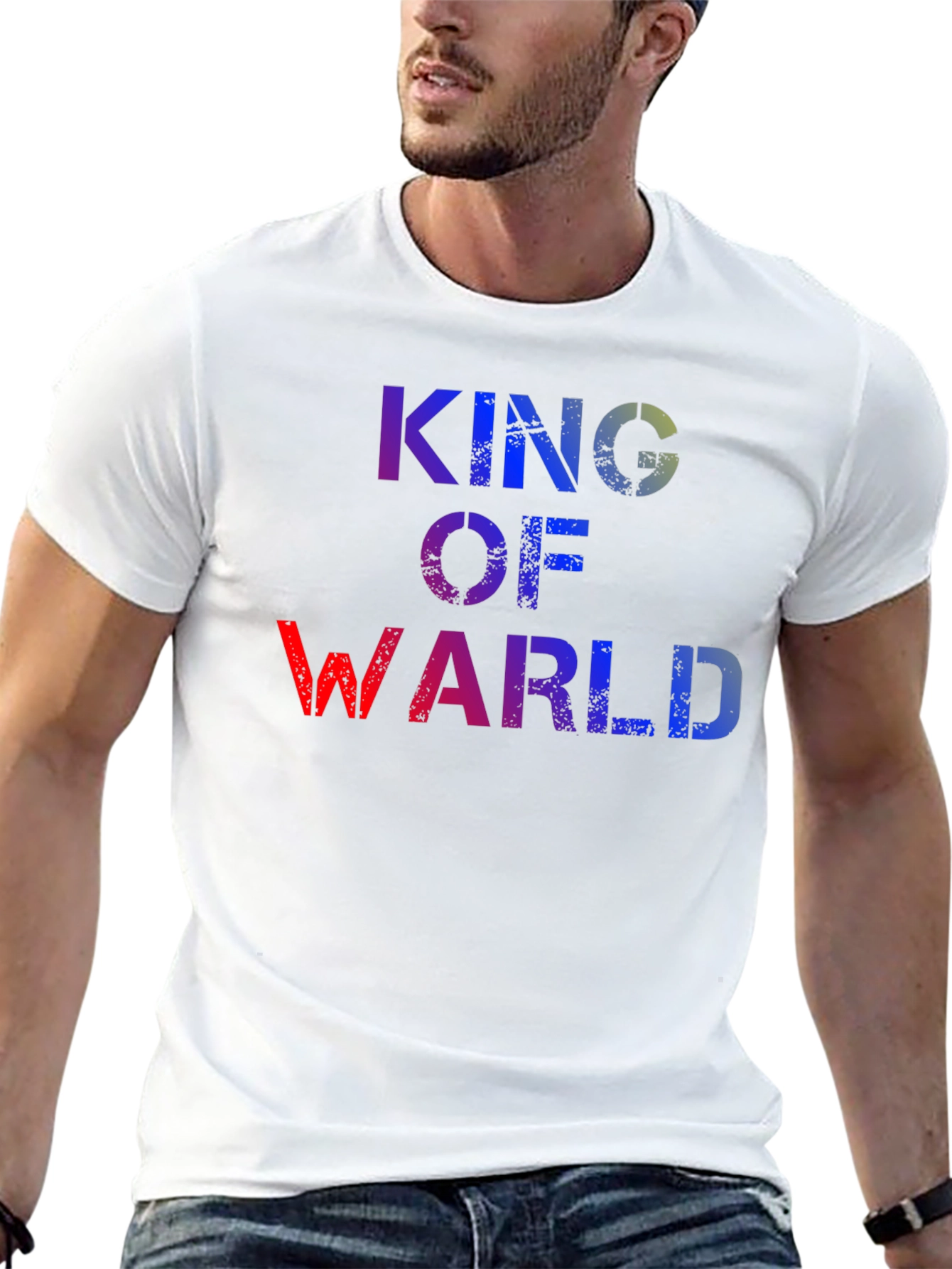 King of Warl T-Shirt - Distressed Graphic Tee