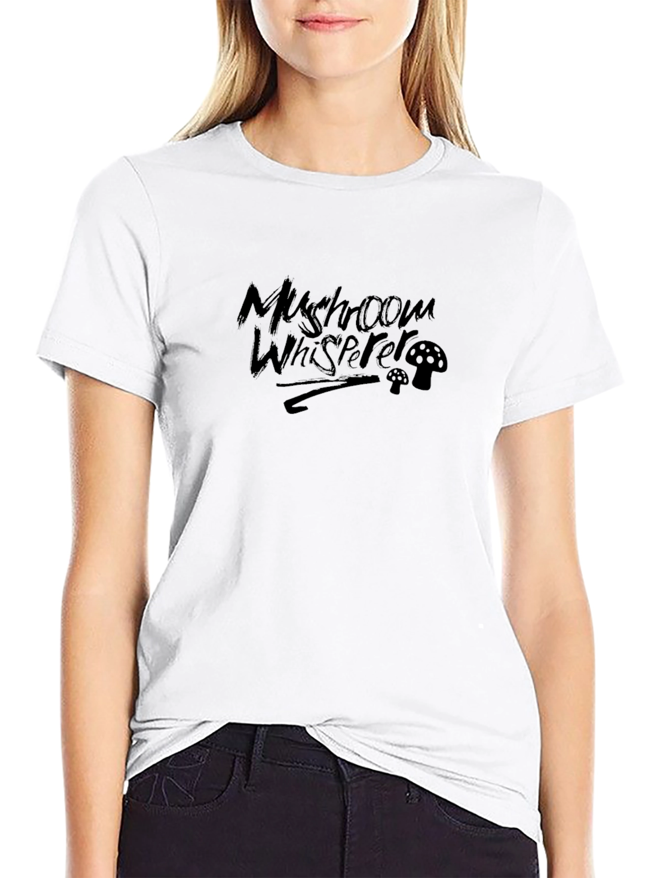 Mushroom Whisperer Black T-Shirt - Nature Lover Tee