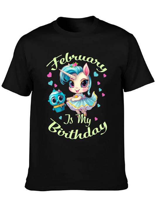 February Birthday Unicorn T-Shirt