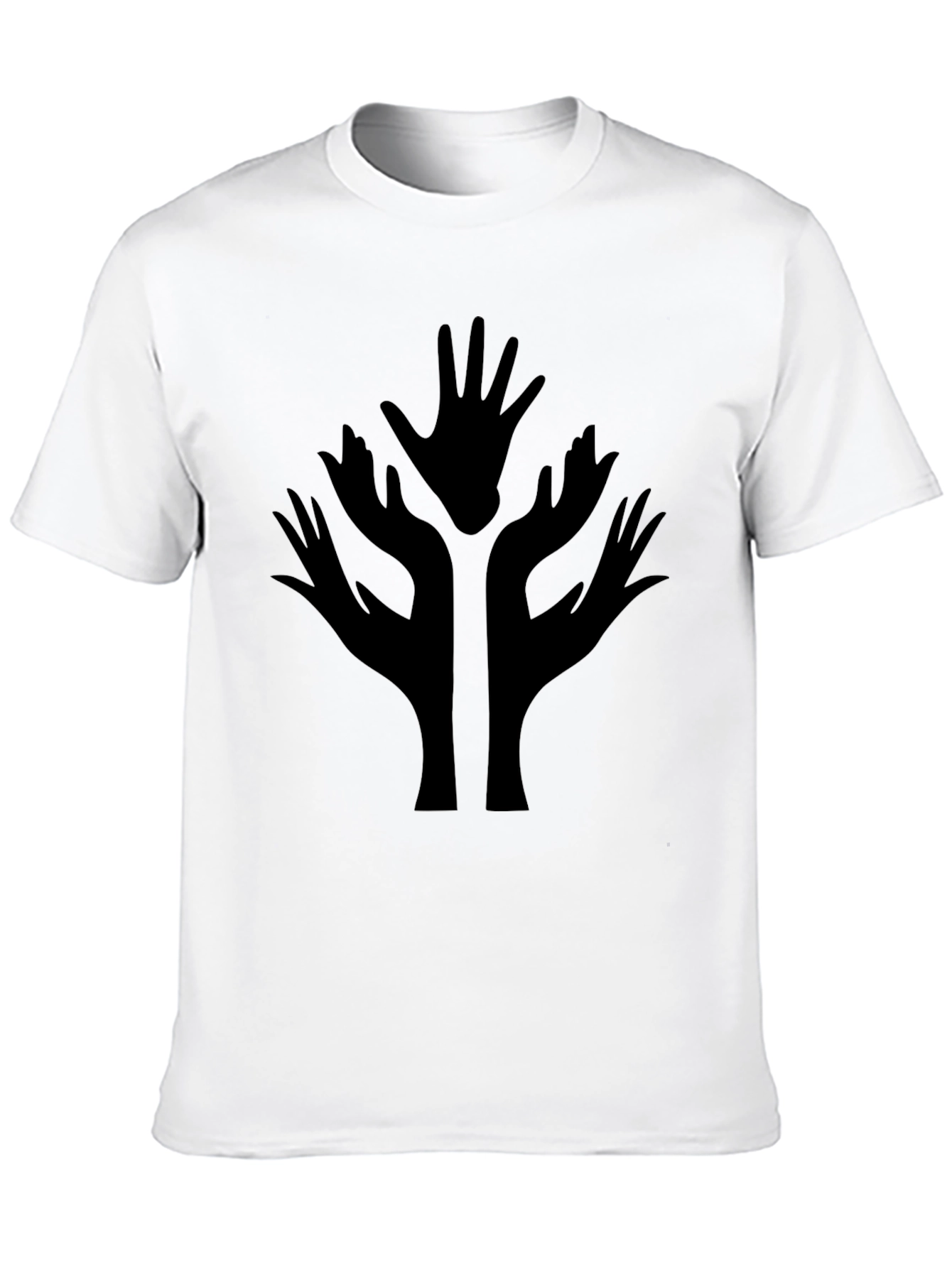 Abstract Hand Tree Black T-Shirt