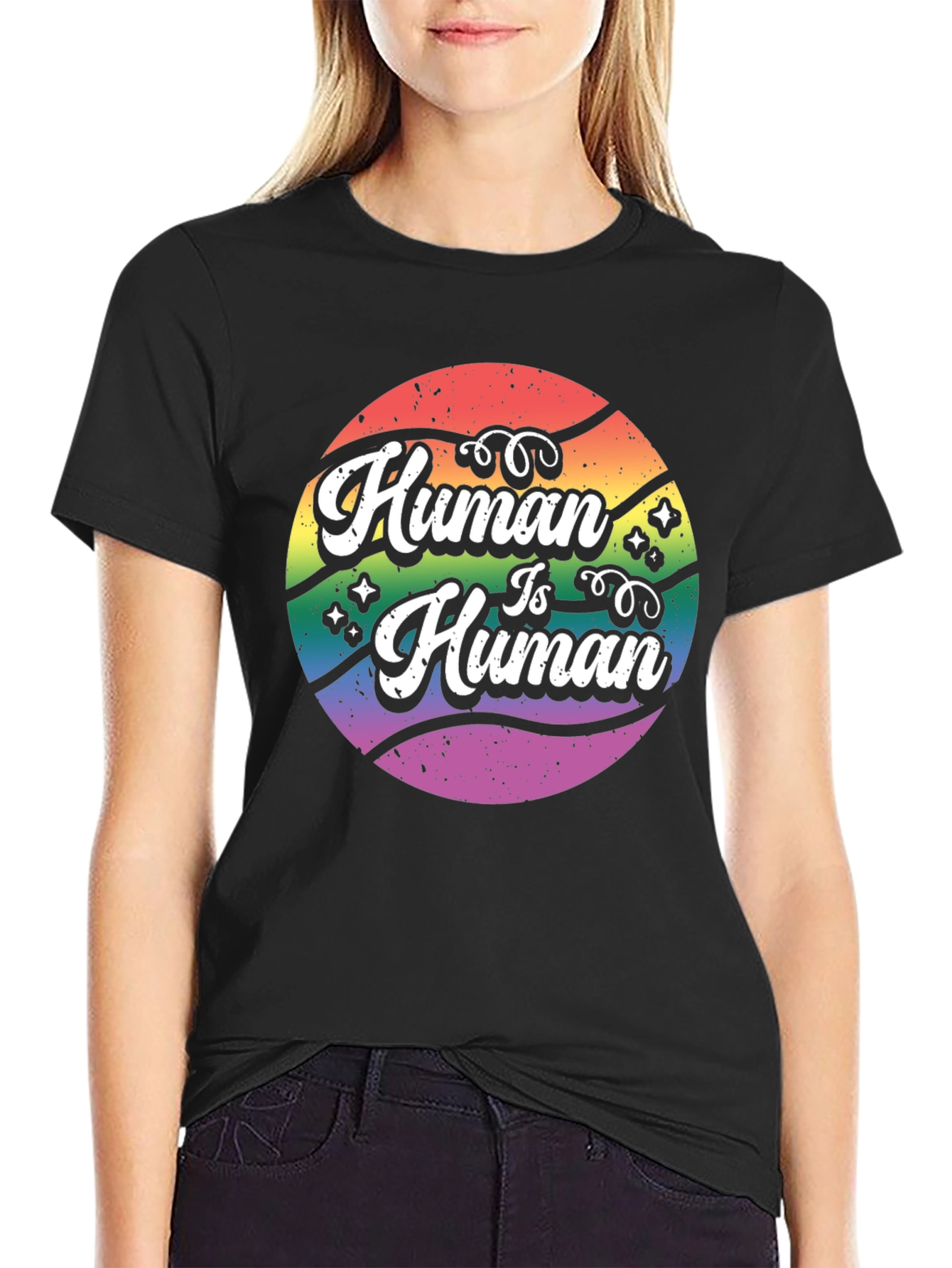 Human Is Human Graphic Tee - LGBTQ+ Pride